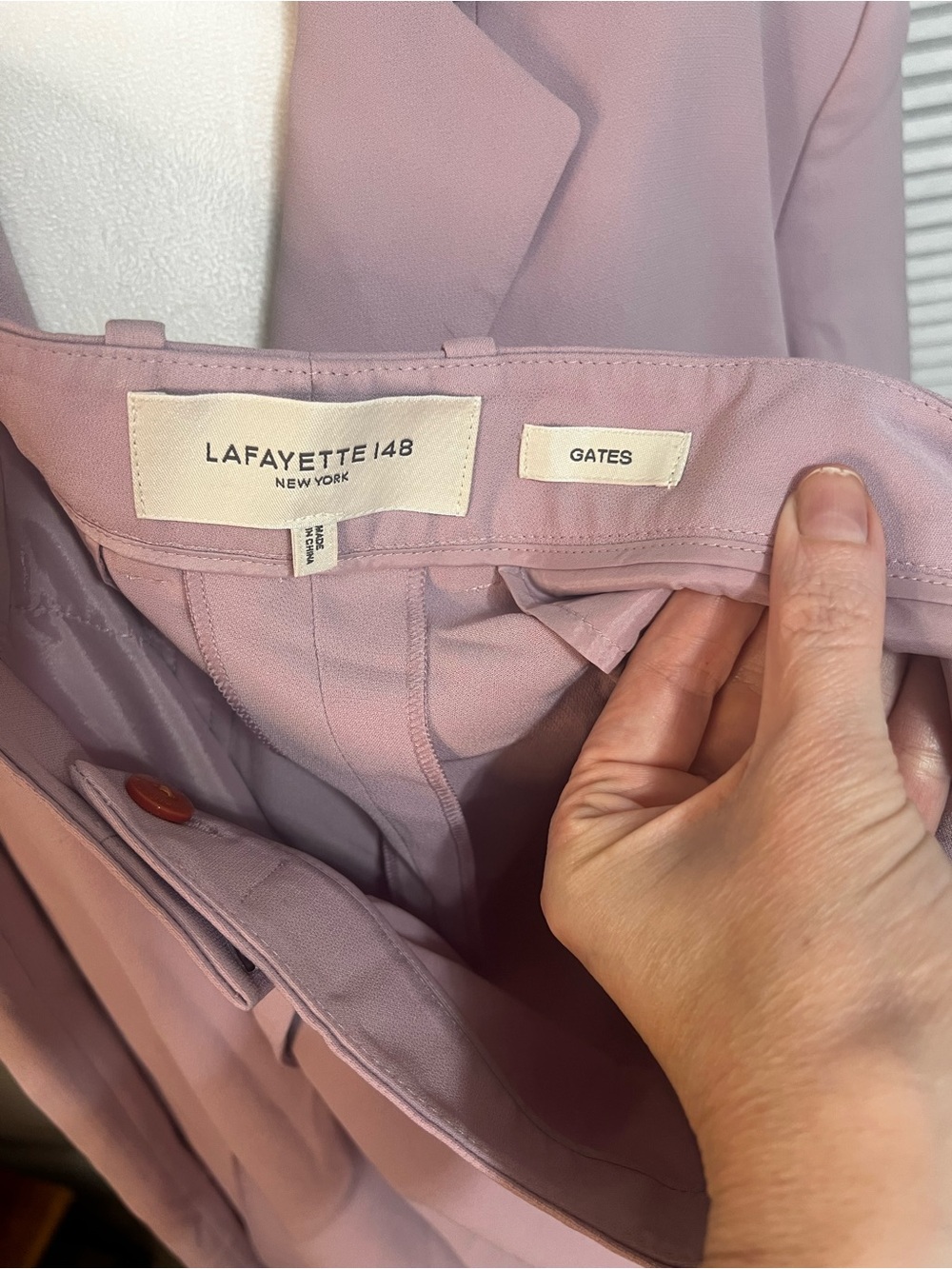 Lafayette 148 New York Suit 12 Lilac Set 3
Button blazer & Straight Pants - Picture 5 of 14
